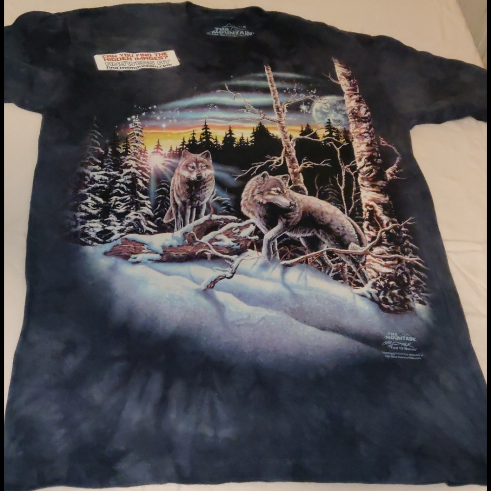 Kids small, The Mountain blue hidden images tshirt